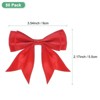 Unique Bargains Polyester Durable Craft Decorative Gift Double-Deck Pre-Tied Bows 3.6x2.2 Inch 50 Pcs - 3 of 4