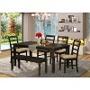 Dining Room Set - Table with Chairs - Eclectic Style - Cappuccino Finish - Kitchen Dinette Set - 2 of 4