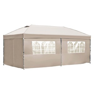 10x20 FT Heavy-Duty Pop-Up Canopy Tent with Sidewalls, UV Protection, Adjustable Height, Portable Wheeled Bag, for Outdoor Events-Coolbibila - 1 of 4
