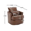 Swivel Accent Chair, Barrel Armchair With Metal Base, Upholstered 360° Swivel Chair - 2 of 4