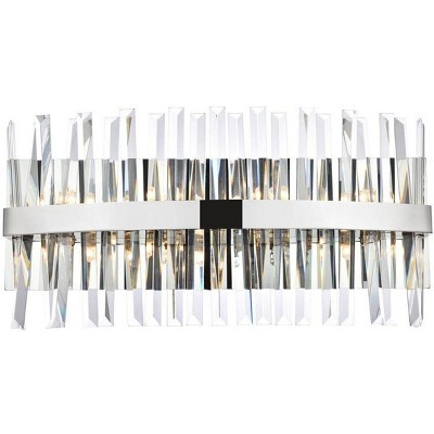 Elegant Lighting Serephina 24 inch crystal bath sconce in chrome