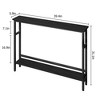 5.9" Slim Console Table, 2 Tier Narrow Sofa Table with Adjustable Shelf, Space-Saving Behind Couch Table for Living Room, Entryway - 2 of 4
