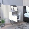 TIRAMISUBEST White Nightstand with Hairpin Legs, Space-Efficient Bedside Solution - 3 of 4
