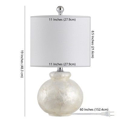Arc Adjustable Ivory Seashell Mosaic Table Lamp