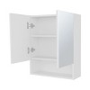 GlasFlength Decorative Wall Mirrors Bathroom Decor Cabinet Accent Mirror Vanity Medicine Cabinet Mirrors for Bathroom Wall, White, 19.7"*5.9"*23.3" - 4 of 4