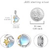 925 Sterling Silver Hammerhead Shark Charm with Moonstone, Ocean Theme Jewelry Gift for Women - 4 of 4