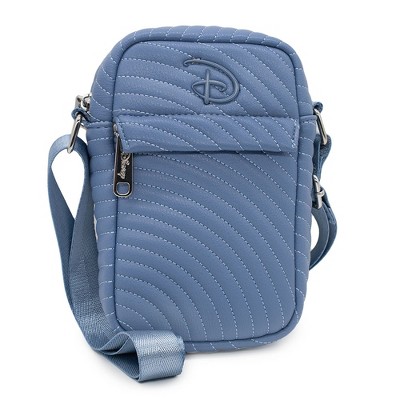 Disney Bag, Crossbody, Signature D Logo, Blue, Arch Stitch, Blue, Vegan Leather