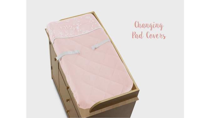 Sweet Jojo Designs Girl Baby Crib Bed Skirt Lace Collection Solid Blush Pink, 2 of 5, play video