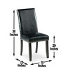 Hardwood Solids and Birch Veneers Side Chair (Set of 2) with Upholstered Seat, Pewter Nailhead Trim, Tapered Legs - 2 of 4