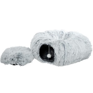 The Lakeside Collection Round Cat Tunnel with Soft Cat Bed Non-Slip Versatile Configurations - 1 of 4