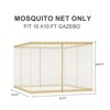 Aoodor Universal 10 x 10 ft. Gazebo Replacement Mosquito Netting Screen 4-Panel Sidewalls(Only Netting) - 3 of 4