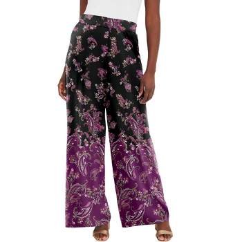 Girls' Wide Leg Pull-on Terry Pants - Cat & Jack™ Lavender Xl Plus : Target