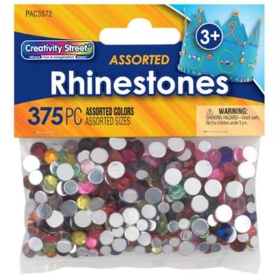 Creativity Street Rhinestones, Assorted Shapes, Sizes and Colors, Pack of 375