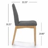 CAVINAS Dining Chairs Kitchen Chairs Set of 2 Modern Fabric Stool with Wood Frame for Kitchen, Bedroom - 2 of 4