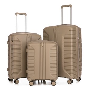 KWPZQEB Luggage Sets 3 Piece Hardside Suitcase with Spinner Wheels & Tsa Lock (20in/24in/28in) - 1 of 4