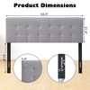 Infans Full/Queen Size Headboard Linen Fabric Upholstered Button Tufted Solid Wood Leg - 2 of 4