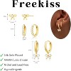 Freekiss 3 Pairs Gold Hoop Earrings Set: Dainty Stud Earrings Trendy Small 14K Gold Plated Hypoallergenic Dangle Cartilage - 4 of 4
