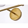 Elegant Lighting Bethany 2 lights bath sconce in brass with white fabric shade - 4 of 4