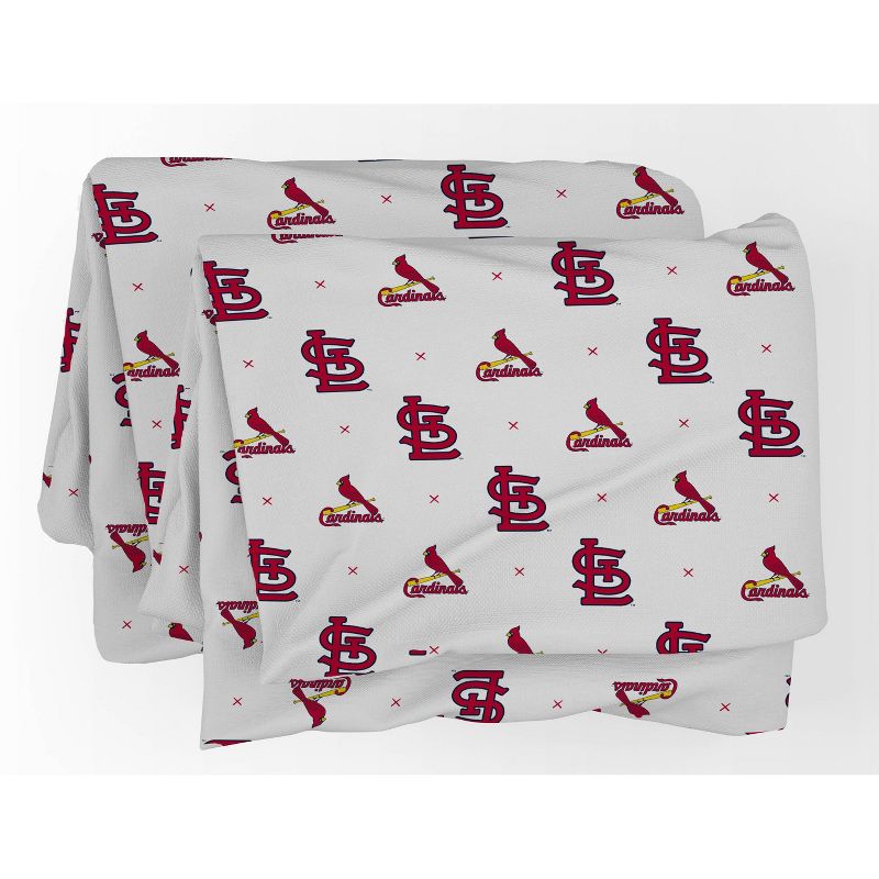 MLB St. Louis Cardinals Small X Queen Sheet Set, 2 of 4