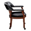 Breighton Home Take a Seat Dillon Armchair with Wheels in Black Vegan Leather - 4 of 4
