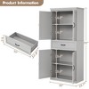 COZONY 70'' Tall Pantry Cabinet with Doors & Adjustable Shelves – Modern Kitchen Storage Cupboard for Dining & Living Room - 3 of 4