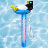 Swimline Relaxing Penguin Floating Swimming Pool Thermometer with Cord 8.5" - Blue/White - 2 of 4
