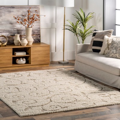 Nuloom Maisha Contemporary Shag Area Rug, 4' x 6', Beige