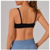Coolmee Women Double Lined Square Neck Sports Bras Running Fitness Top Wide Strap Yoga Bra Pilates Training Vest Underwear - 3 of 4