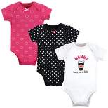 Hudson Baby Infant Girl Cotton Bodysuits, Mommy Latte