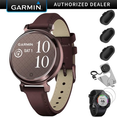 Garmin Lily 2 Classic Smartwatch Dark Bronze + Charging Dock + Dust Cover Bundle