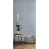 RoomMates Faux Grasscloth Blue Peel and Stick Wallpaper: Removable Vinyl, Geometric Abstract, 28.18 Sq Ft Coverage - 2 of 4
