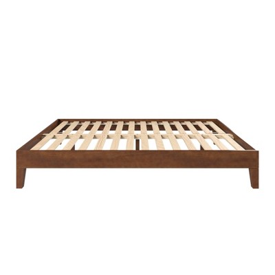 Nix Solid Pine Natural Full Platform Bed with Drawer