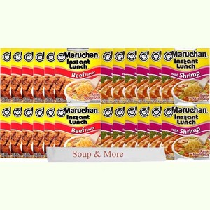 Maruchan Ramen Cup Noodles Instant 24 Count - 12 Beef cups & 12 Shrimp cups , 2 Flavors - 1 of 1