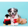 ZippyPaws Squeakie Buddies - No Stuffing Dog Toys for Small & Medium Dogs, Unstuffed Chew Toy, Soft Plush Puppy Products - Holiday Pack of 3 - 4 of 4
