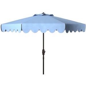 Venice Single Scallop 9Ft Crank Push Button Tilt Umbrella - PAT8010 - Safavieh - 1 of 4