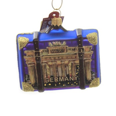 Holiday Ornaments 2.75" Germany Suitcase Travel Vacation International  -  Tree Ornaments