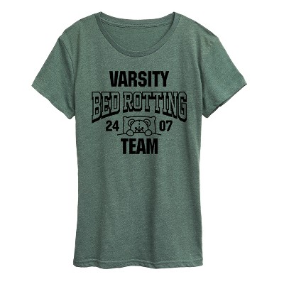 Women's - Instant Message - Varsity Bed Rotting Team Short Sleeve Graphic T-Shirt