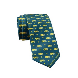 Crazy Dog T-Shirts Classically Trained Necktie Novelty Ties for Men Video Game Tie Nerdy Necktie Funny Ties - 1 of 4