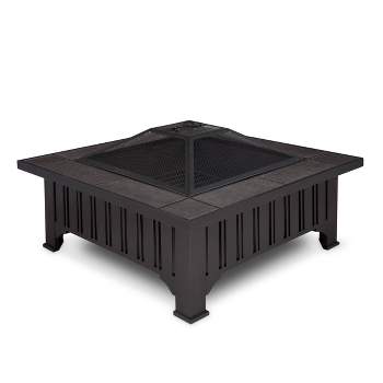Lafayette Wood Burning Fire Pit - Black - Real Flame