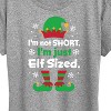 Women's - Instant Message - I'm Not Short Just Elf Sized Funny Christmas Short Sleeve Graphic T-Shirt - 2 of 4