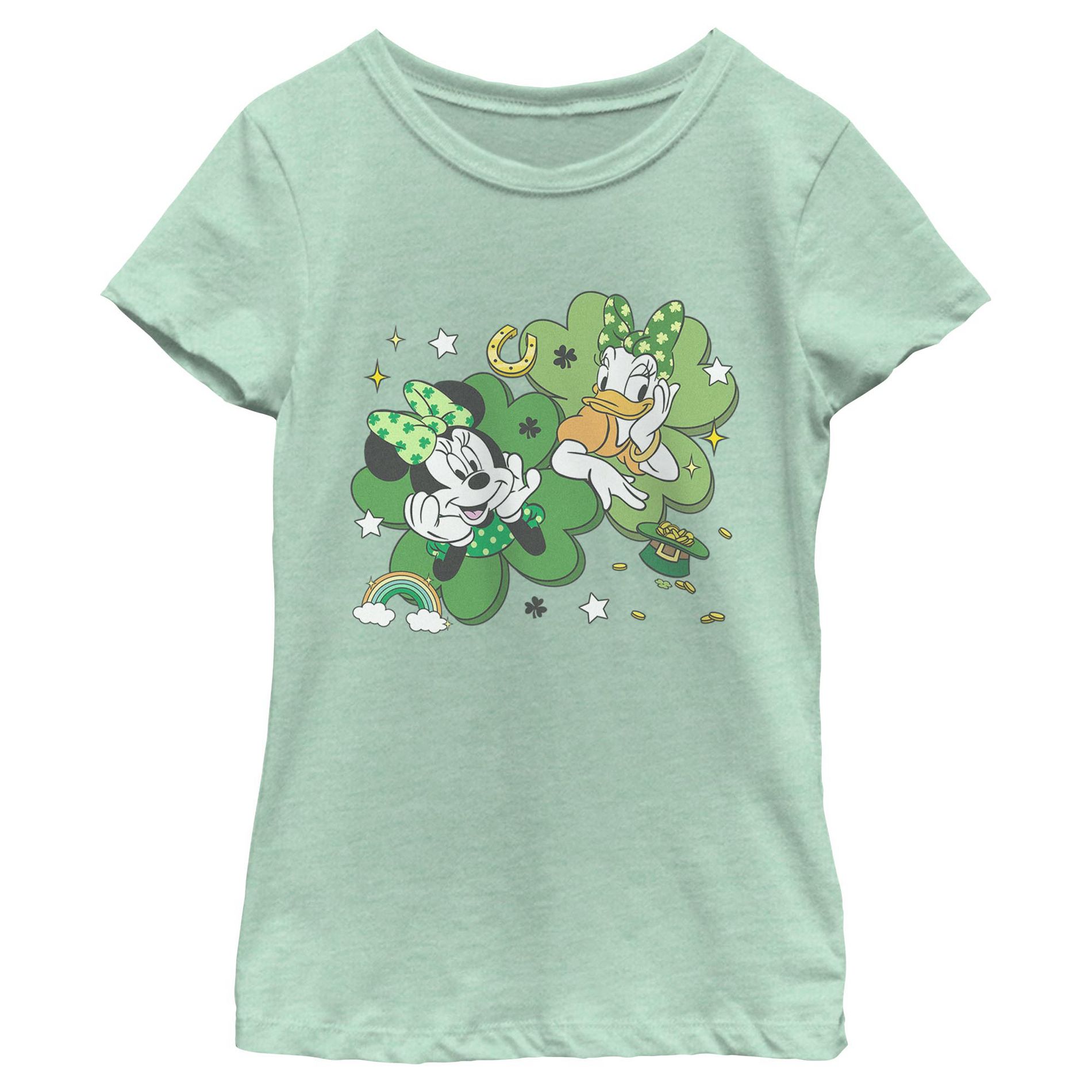 Girls Mickey & Friends Shamrock Best Friends T Shirt