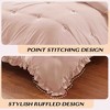 BAGOKIE 3-Piece Ruffle Bed in a Bag Comforter Set - 4 of 4