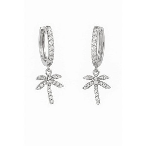 Palm Tree Hoop Earrings - 1 of 4