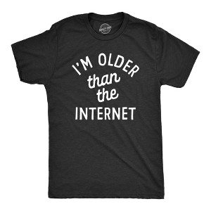 Mens Im Older Than The Internet T Shirt Funny Old Generation Joke Tee For Guys - Crazy Dog Men's T Shirt - 1 of 4