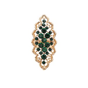 SOHI Women's Green Crystal Cocktail Ring - 1 of 3