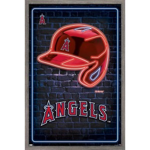 Trends International MLB Los Angeles Angels - Neon Helmet 23 Framed Wall Poster Prints - 1 of 4