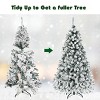 Tangkula Snow Flocked Christmas Tree Hinged Pine Tree with Solid Metal Stand - image 4 of 4