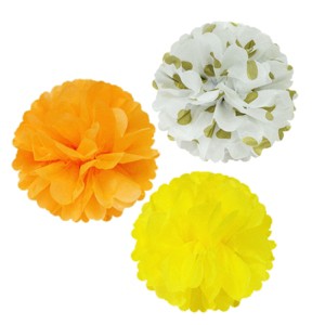 Wrapables 12" Set of 3 Tissue Pom Poms Party Decorations - 1 of 4