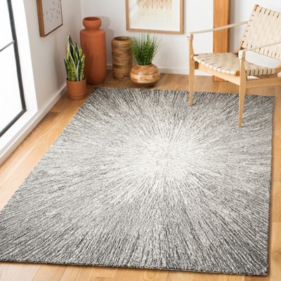 Gray Hand-Tufted Wool 6' x 9' Area Rug