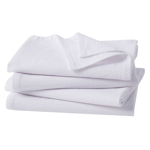 All Cotton and Linen Kitchen Towels - Flour Sack Towels - Grain Sack Dish Towels Set of 12, White, Size: 28 x 28